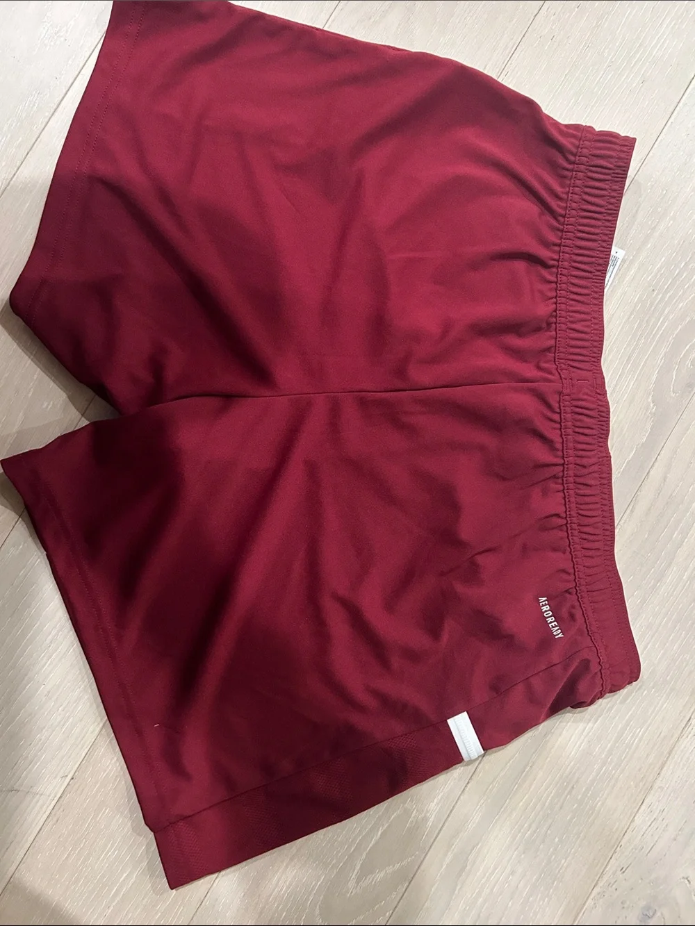 adidas Burgundy Shorts with White Accents